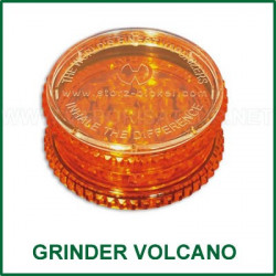 Moulin à herbes Volcano deux pièces plastique couleur orange