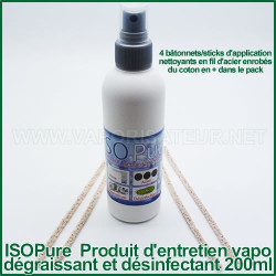 ISOPure 200ml-alcool isopropylique et 4 bâtonnets d'entretien ISOPure 200ml-alcool isopropylique et 4 bâtonnets d'entretien