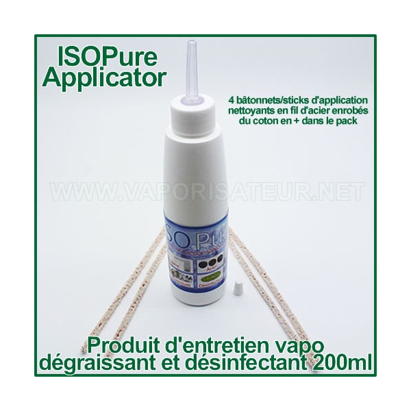 ISOPure Applicator 200ml - alcool isopropylique et 4 sticks