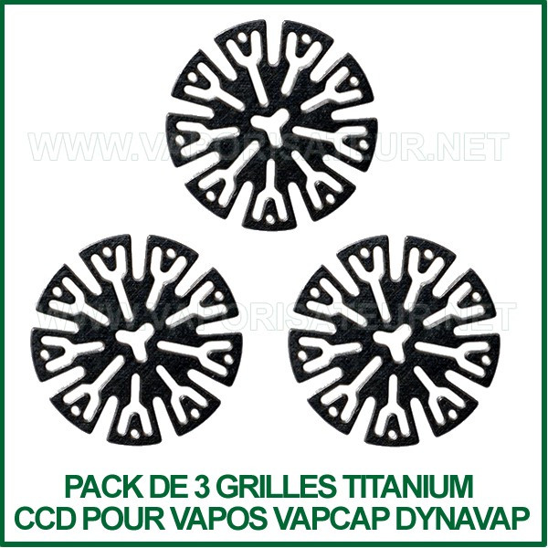 Pack de 3 grilles Titanium CCD VapCap DynaVap