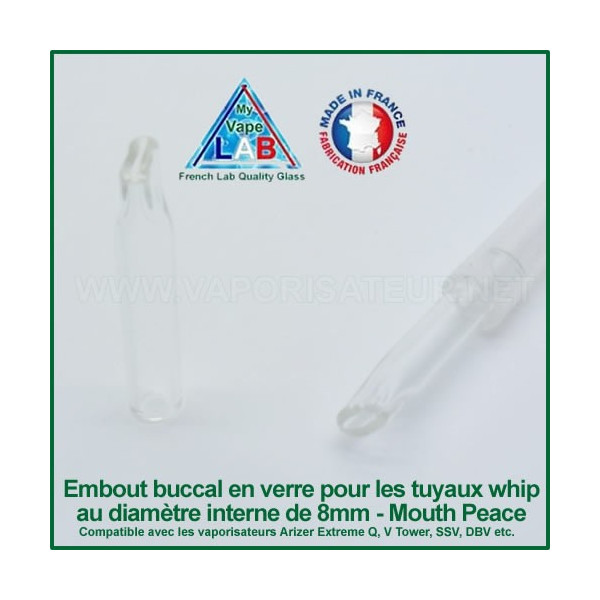 Mouth Peace - embout en verre pour tuyaux whip 8-12mm