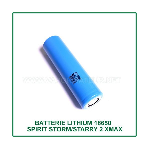 Accu-batterie lithium 18650 pour vapo Spirit et Starry 2