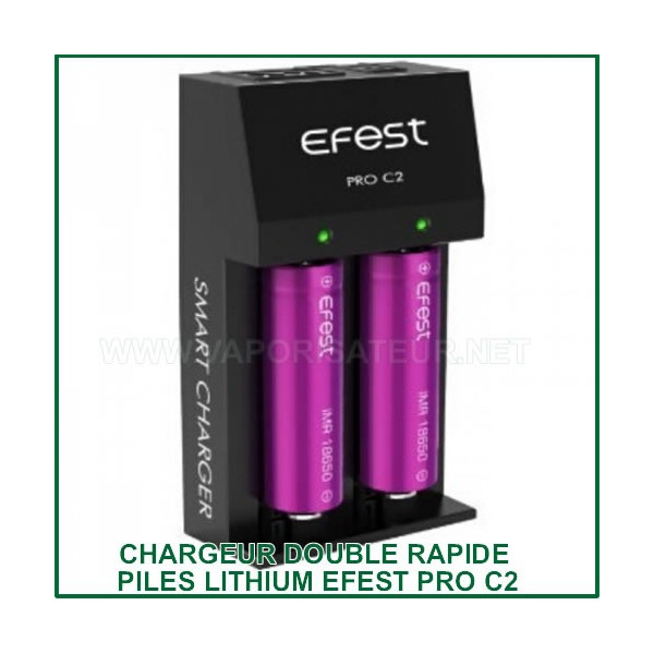 Chargeur Express Double 2 accus EFEST PRO C2