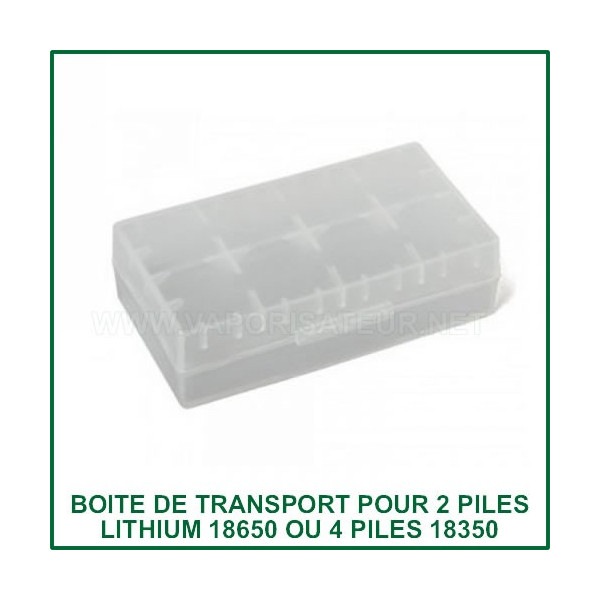 Boite de transport plastique pour piles lithium