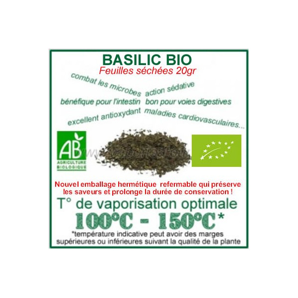 Basilic Bio Ecocert feuilles séchées 20gr