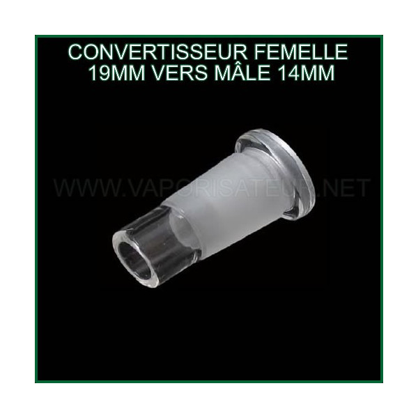 Convertisseur de connectique femelle 19mm en mâle 14mm