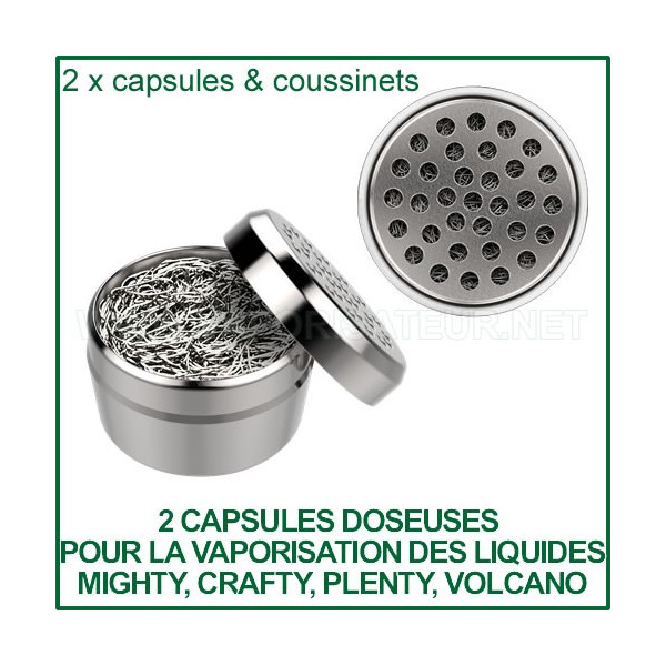 2 Capsules doseuses avec grille-coussinet pour huiles