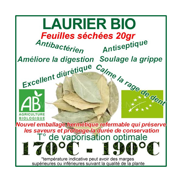 Laurier Bio - feuilles séchées coupées 20gr