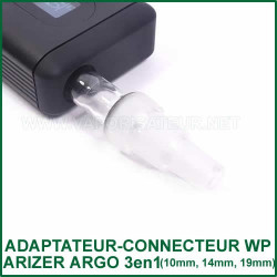 Adaptateur bong 3 en 1 - 10mm,14mm,19mm Arizer Argo