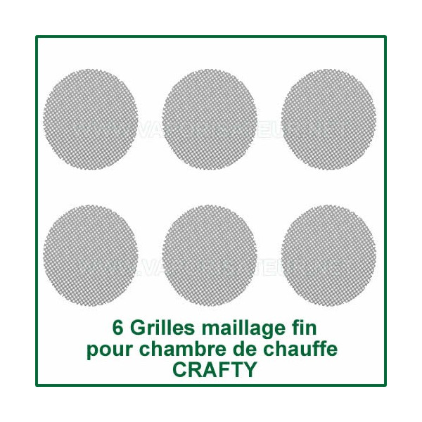 6 Grilles Fines pour chambre de chauffe Crafty et Mighty