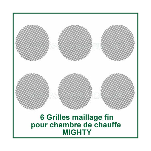 6 Filtres Fins pour chambre de chauffe Mighty