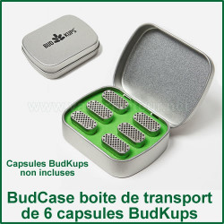 Bud Case Boite de rangement pour 6 capsules BudKups Bud Case Boite de rangement pour 6 capsules BudKups