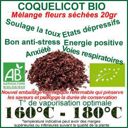 Fleurs de coquelicot bio séchées 20gr Fleurs de coquelicot bio séchées 20gr