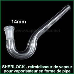 Sherlock pipe en verre refroidisseur de vapeur pour vapo