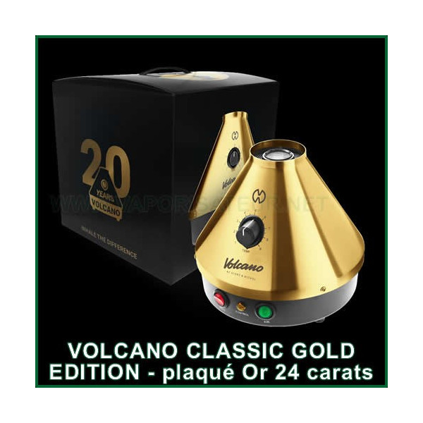 Volcano Classic Gold Edition avec dôme plaqué or pur 24 carats