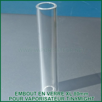 Embout en verre quartz XL extra long 80mm pour vaporisateur TinyMight