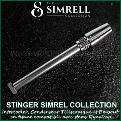 Stinger Simrell Collection pour vaporisateurs DynaVap - Intercooler, condenseur téléscopique et embout en titane