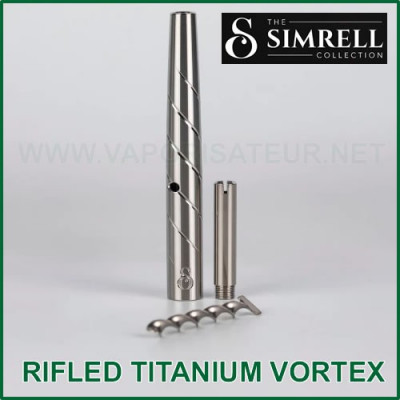 Rifled Titanium Vortex Simrell embout refroidisseur pour DynaVap Rifled Titanium Vortex Simrell embout refroidisseur pour DynaVap