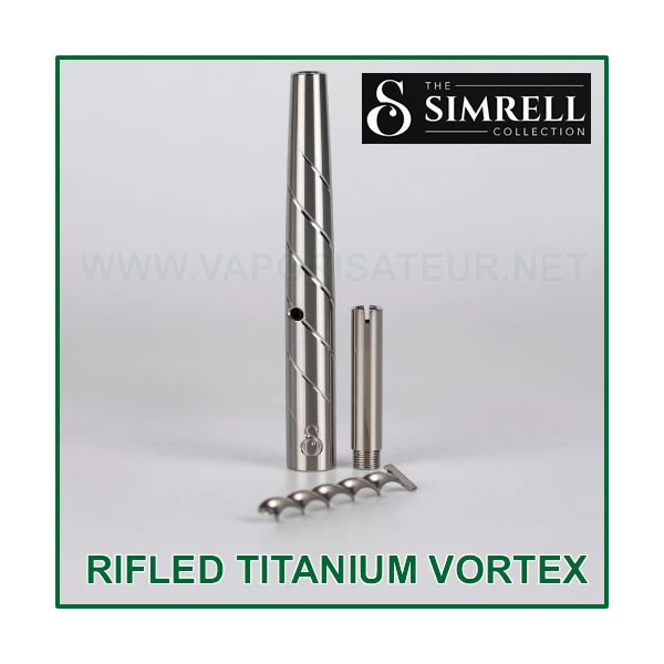 Rifled Titanium Vortex Simrell stem refroidisseur pour DynaVap