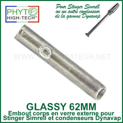 Glassy 62mm corps externe en verre pour condenseurs Dynavap Stinger