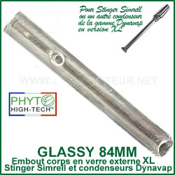 Glassy 84mm corps externe en verre XL pour les condenseurs Dynavap Stinger Simrell Glassy 84mm corps externe en verre XL pour les condenseurs Dynavap Stinger Simrell