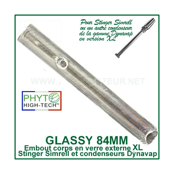 Glassy 84mm corps externe en verre XL pour les condenseurs Dynavap