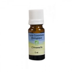 Huile essentielle de Citronnelle Bio Ecocert 5ml Huile essentielle de Citronnelle Bio Ecocert 5ml