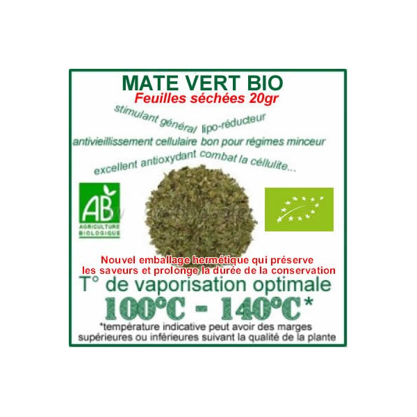 Maté Bio certifié feuilles séchées 20gr