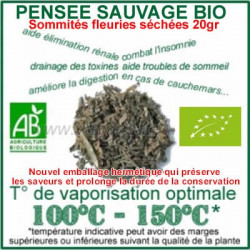 Plante médicinale à inhaler au vapo Pensée Sauvage Bio somités fleuries Plante médicinale à inhaler au vapo Pensée Sauvage Bio somités fleuries