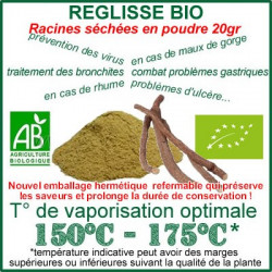 Herbe traditionnelle médicinale Réglisse Bio Racine coupée Herbe traditionnelle médicinale Réglisse Bio Racine coupée