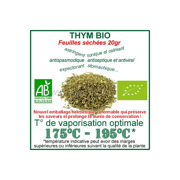 Thym Bio Ecocert feuilles sachet 20gr