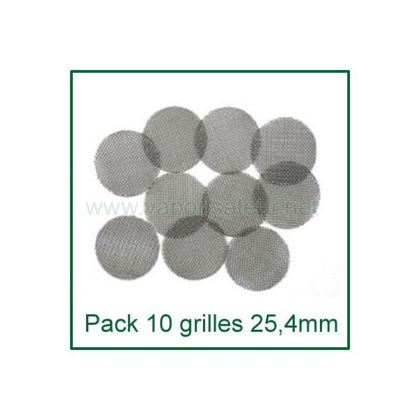 10 Filtres-grilles de rechange 25,4mm pour vaporizer
