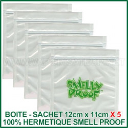 Smelly Proof sachets zippés pack de 5 - 12cm x 11cm
