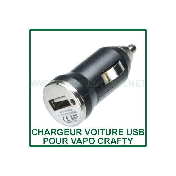 Chargeur allume-cigare pour vaporizer portatif Crafty