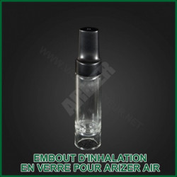 Tuyau en verre pyrex pour vapo Arizer Air avec embout buccal noir
