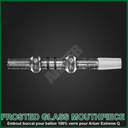 Frosted Glass Mouthpiece - l'embout buccal pour ballon tout en verre pour Extreme Q Frosted Glass Mouthpiece - l'embout buccal pour ballon tout en verre pour Extreme Q