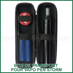 Vue intérieure de la trouse de transport pour pen vapo Storm Vue intérieure de la trouse de transport pour pen vapo Storm