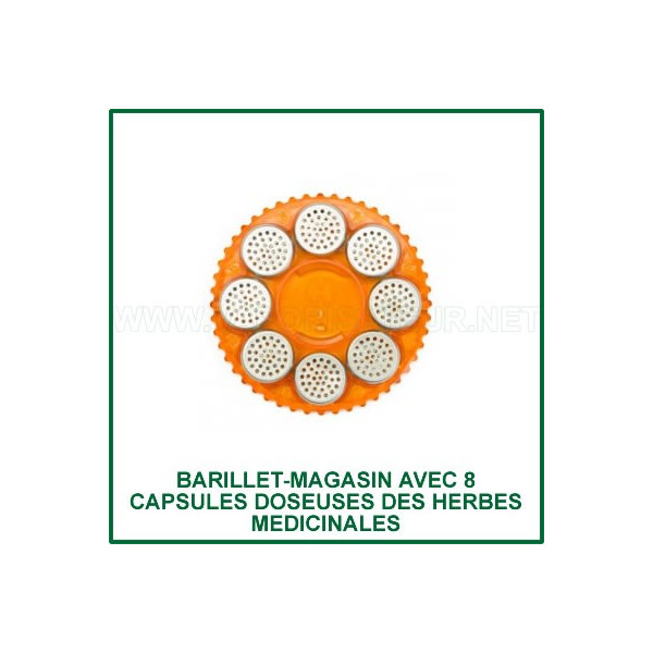 Barillet de transport de 8 capsules doseuses d'herbe Storz et Bickel