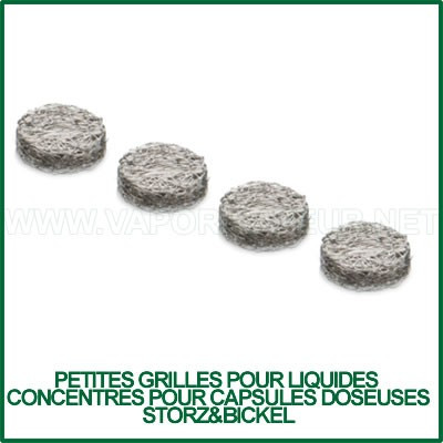 Filtres pour la vaporisation des extraits concentrés pour capsules doseuses Storz et Bickel